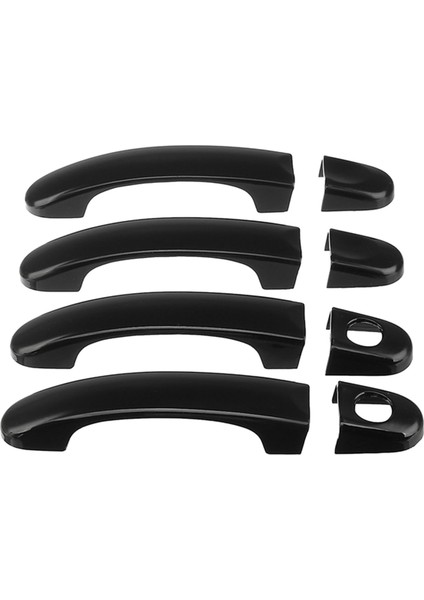 Adet Set Abs Krom Kapı Kolu Trim Kapakları Transporter T5 T6 Caddy Van 2003-2015 Parlak Siyah (Yurt Dışından)