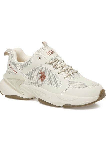 Maybe Bej Kadın Sneaker Tekstil Düz Taban