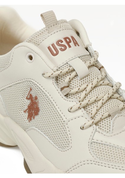 Maybe Bej Kadın Sneaker Tekstil Düz Taban