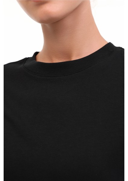 Wb 11ASYA-T 5pr Siyah Kadın Kısa Kol T-Shirt