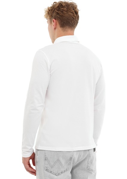MB SN329 Ukol Polo 5pr Beyaz Erkek Uzun Kol T-Shirt
