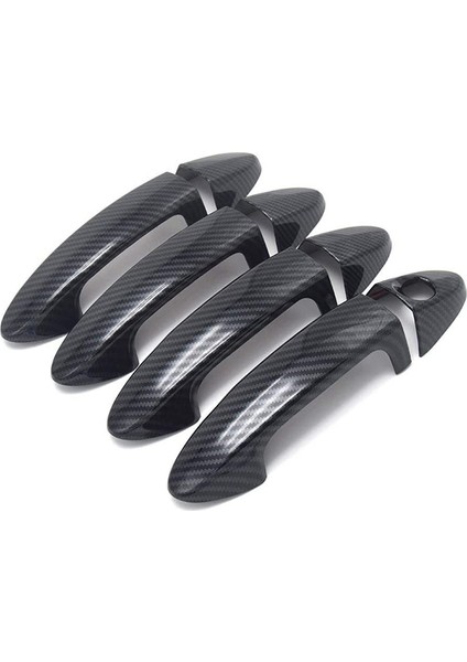 Araba Dış Kapı Kolu Kapak Etiket Ford Fiesta 2009 2010 2011 2012 Aksesuarları, Karbon Fiber (Yurt Dışından)