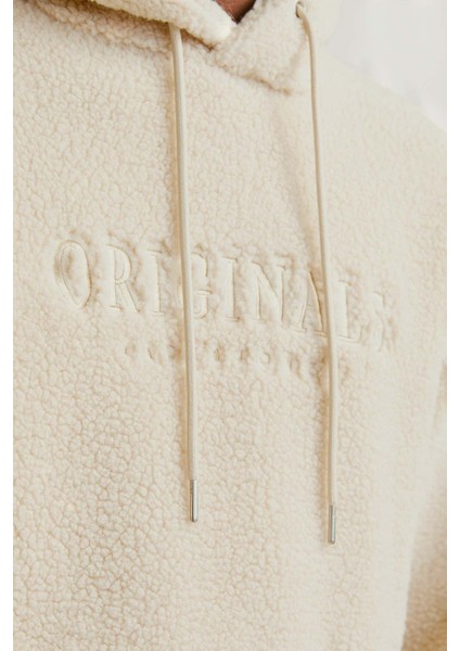 JORFREDERIKSBERG TEDDY SW Ekru Erkek Polar Sweatshirt