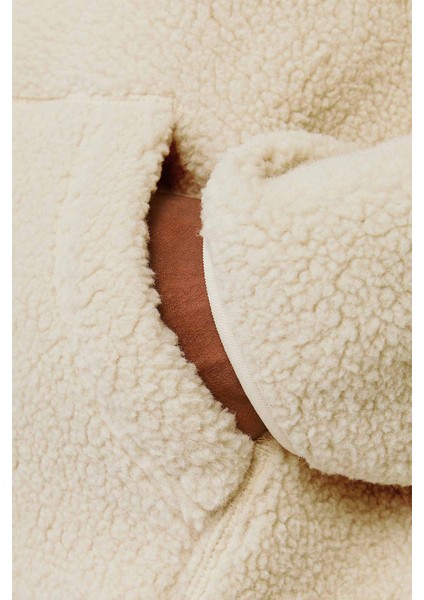 JORFREDERIKSBERG TEDDY SW Ekru Erkek Polar Sweatshirt