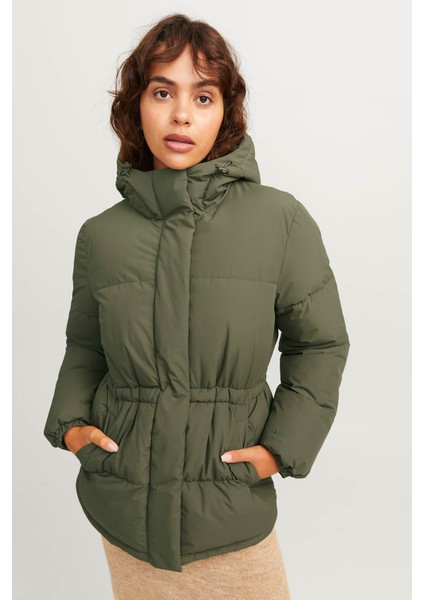 JXWORLD PUFFER JACKET Yeşil Kadın Kaban