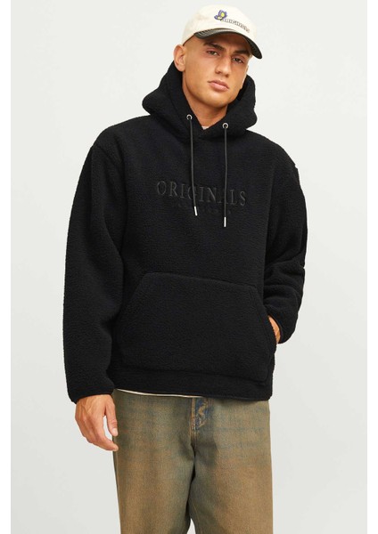 JORFREDERIKSBERG TEDDY SW Siyah Erkek Polar Sweatshirt