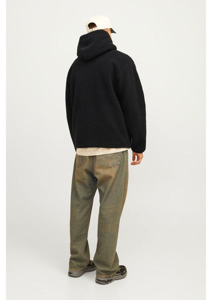 JORFREDERIKSBERG TEDDY SW Siyah Erkek Polar Sweatshirt