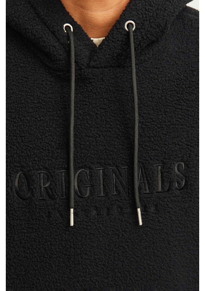 JORFREDERIKSBERG TEDDY SW Siyah Erkek Polar Sweatshirt