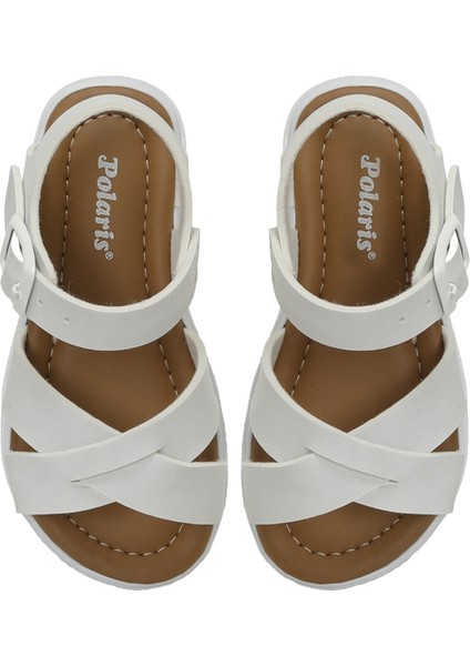 KLAS.B5FX Beyaz Kız Çocuk Sandalet