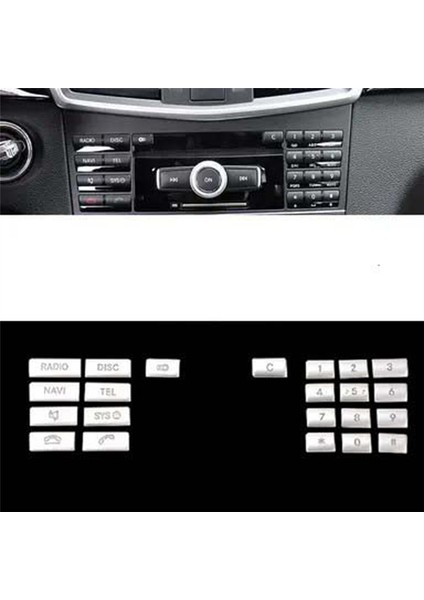 Mercedes Benz E Sınıfı W212 2010-2011 (Siyah) Için Araç Orta Konsol CD Multimedya Düğmesi Çerçeve Kapağı Çıkartması (Yurt Dışından) indirimleri