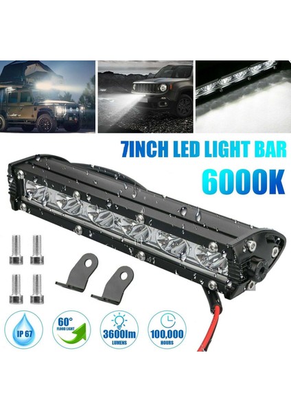 Inç 1800LM 18W Su Geçirmez Spot Sel Kombo Işık Ultra Ince Tek Sıralı Off Road LED Işık Çubuğu Kamyonlar, Atv Tekneler ve Arabalar Için (Yurt Dışından) fiyatları