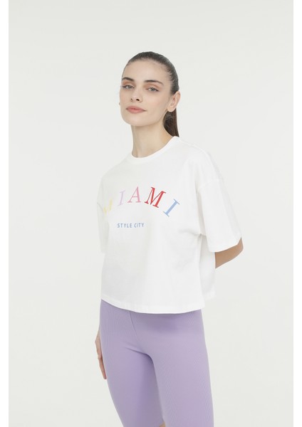 Wl Marıanne 11Ssk102 4Fx Beyaz Kadın Kısa Kol T-Shirt