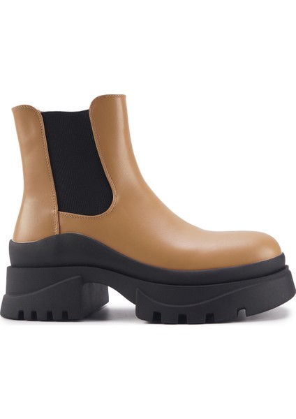 23K-406 3pr Camel Kadın Chelsea Bot