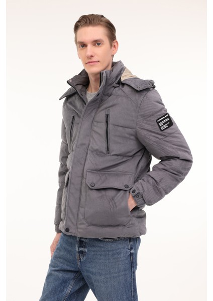 ml 2 JJXCFAW23-H2349 4pr Antrasit Erkek Kısa Kaban