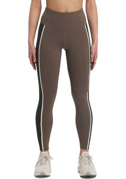 Lux Hıgh Waısted Colorblo Haki Kadın Tayt