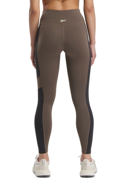 Lux Hıgh Waısted Colorblo Haki Kadın Tayt