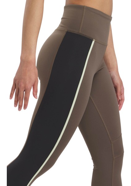 Lux Hıgh Waısted Colorblo Haki Kadın Tayt
