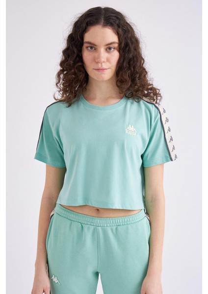 222 BANDA APUA TK Yeşil Kadın Kısa Kol T-Shirt