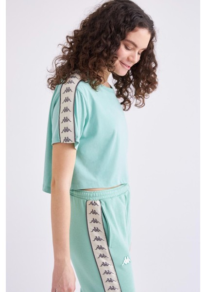 222 BANDA APUA TK Yeşil Kadın Kısa Kol T-Shirt