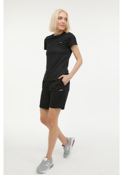 W-SN230 BASIC PES C NECK Siyah Kadın Kısa Kol T-Shirt