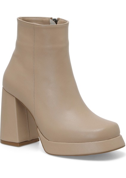Tasha 3Pr Krem Kadın Topuklu Bot