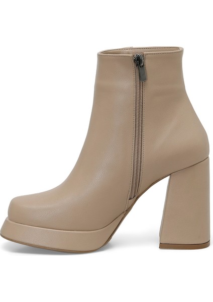 Tasha 3Pr Krem Kadın Topuklu Bot