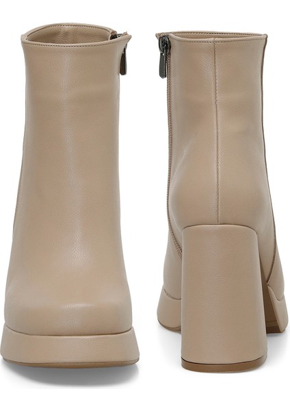 Tasha 3Pr Krem Kadın Topuklu Bot
