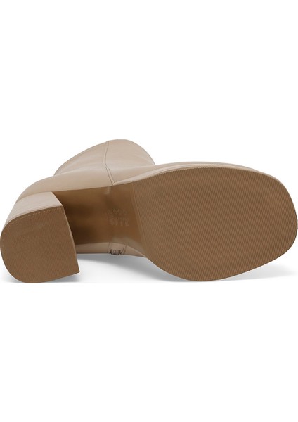 Tasha 3Pr Krem Kadın Topuklu Bot