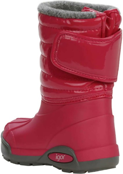 Topo Ski Charol Çocuk Kürklü Fuşya Yağmur Kar Çizmesi W10168-007