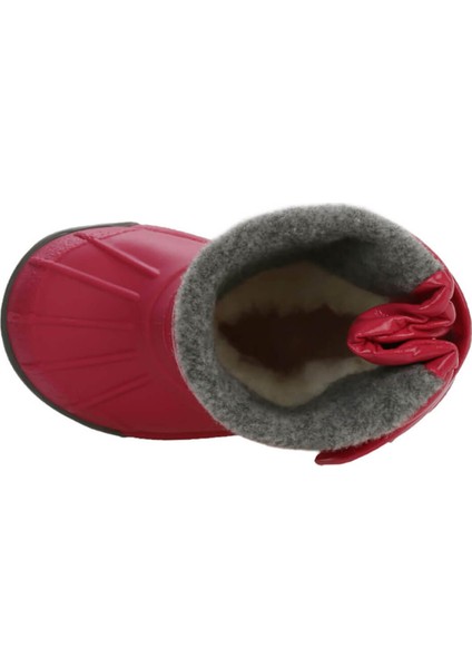 Topo Ski Charol Çocuk Kürklü Fuşya Yağmur Kar Çizmesi W10168-007
