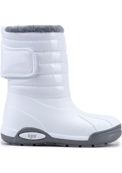 Topo Ski Charol Blanco Çocuk Kürklü Beyaz Yağmur Kar Çizmesi W10168-001