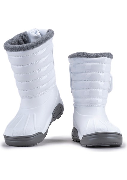 Topo Ski Charol Blanco Çocuk Kürklü Beyaz Yağmur Kar Çizmesi W10168-001