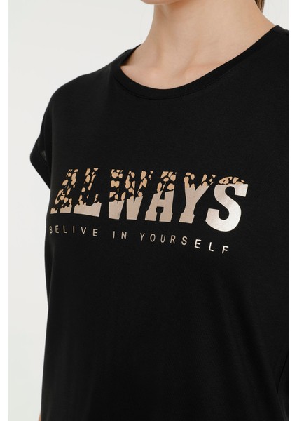 Wl Dalıa 11P7113 4fx Siyah Kadın Kısa Kol T-Shirt