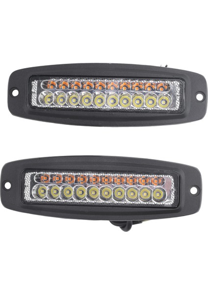 2x 7 Inç Çift Renkli 100W LED Çalışma Lambası Çubuğu Gömme Montajlı Sel Sürüş Sis Lambası (Yurt Dışından) fırsatları