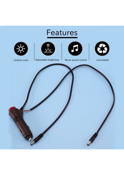 10'u 1 Arada Rgb Led, 8m Iç Dekorasyon Araba Fiber Optik Şerit Işığı Uygulama Kontrolü ile 12V Dekoratif Atmosfer Lambaları Evrensel (Yurt Dışından) fırsatları