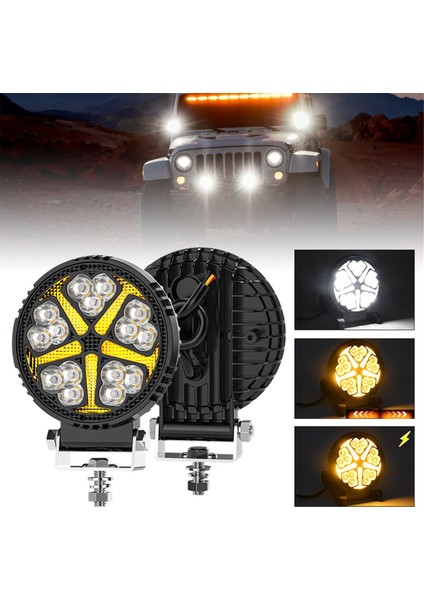 Kamyon, Atv, Utv, Suv, Motosiklet, Araba, Römork, Tekne Için Yuvarlak 4 Inç Araba LED Çalışma Işıkları Flaş Spot Işıkları Drl (Yurt Dışından) indirimleri