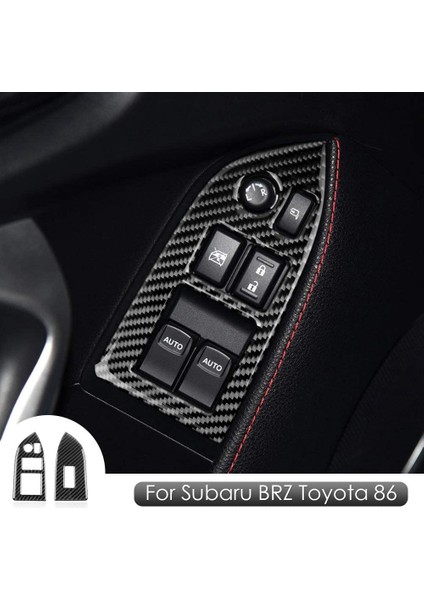 Subaru Brz Toyota 86 2013-2017 Için Gerçek Karbon Fiber Araç Camı Kaldırma Düğmesi Dekoratif Kapak Trim Çıkartmaları Aksesuarları (Yurt Dışından) modelleri