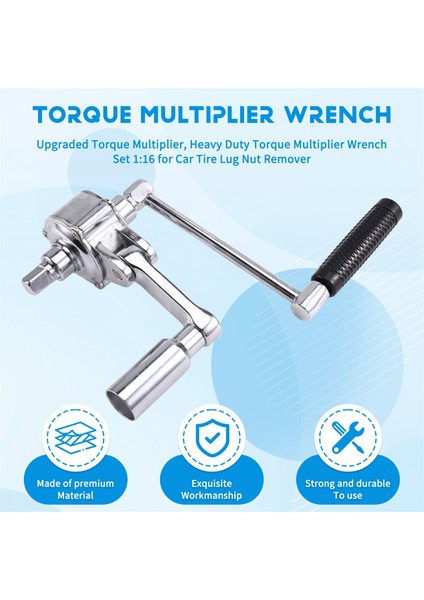 Geliştirilmiş Tork Çarpanı, Ağır Hizmet Tipi Tork Çarpanı Anahtar Seti 1:16 Araba Lastiği Somunu Sökücü (Yurt Dışından) fırsatları