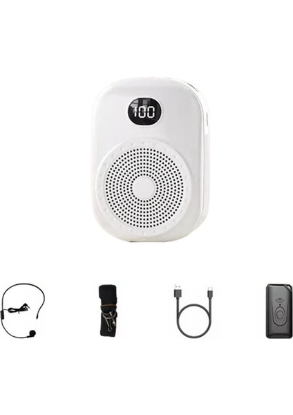 Öğretmenler ve Konuşmacılar Için Mikrofonlu Ekranlı Kablosuz Ses Amplifikatörü Çok Işlevli Taşınabilir Kişisel Ses Hoparlörü (Yurt Dışından)