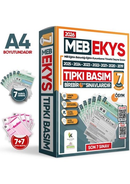 2025 MEB EKYS ÖSYM Çıkmış Soru Tıpkı Basım Deneme Paketi 7li Türkiye Geneli Soru Kitapçıkları