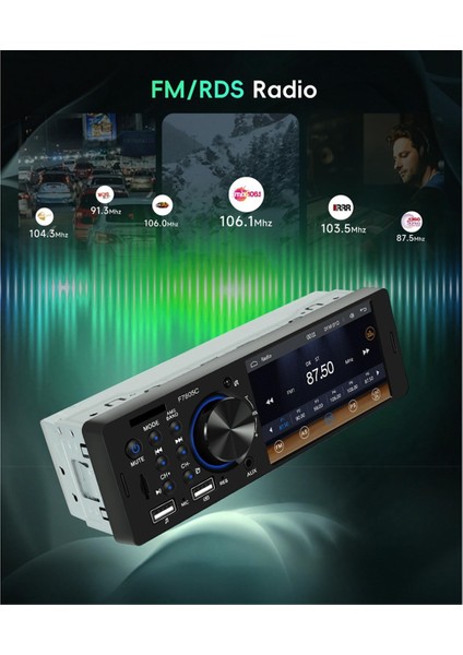 Carplay Android Auto, 4 Inç Dokunmatik Ekranlı Mp5 Oynatıcılı, Bluetooth Fm Ayna Bağlantılı Geri Görüş Kameralı Tek Dinli Araba Stereo (Yurt Dışından) fiyatları