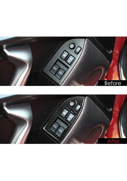 Subaru Brz Toyota 86 2013-2017 Için Gerçek Karbon Fiber Araç Camı Kaldırma Düğmesi Dekoratif Kapak Trim Çıkartmaları Aksesuarları (Yurt Dışından) fırsatları