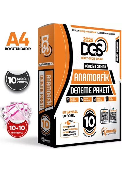 2026 DGS ÖSYM Çıkmış Soru 14lü Tıpkı Basım ve Anamorfik Özgün 18li (10+8) Deneme Paketi TG Çözümlü fiyatları