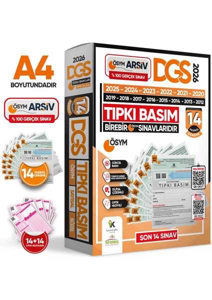 2026 DGS ÖSYM Çıkmış Soru 14lü Tıpkı Basım ve Anamorfik Özgün 18li (10+8) Deneme Paketi TG Çözümlü modelleri