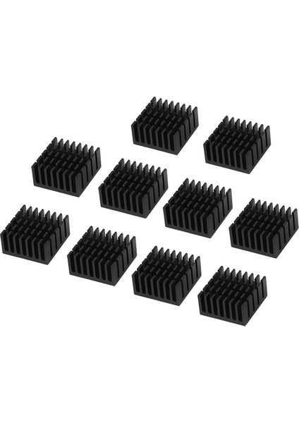 10 Adet Siyah Alüminyum Soğutucu Radyatör Isı Emici Isı Emici 20MM x 20MM x 10MM (Yurt Dışından) fiyatları