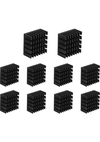 10 Adet Siyah Alüminyum Soğutucu Radyatör Isı Emici Isı Emici 20MM x 20MM x 10MM (Yurt Dışından) modelleri