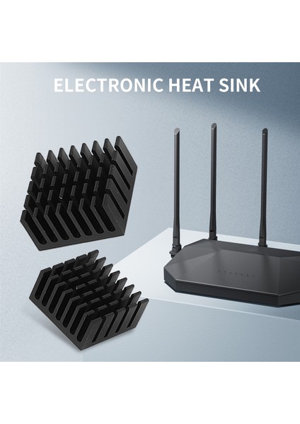 10 Adet Siyah Alüminyum Soğutucu Radyatör Isı Emici Isı Emici 20MM x 20MM x 10MM (Yurt Dışından) indirimleri