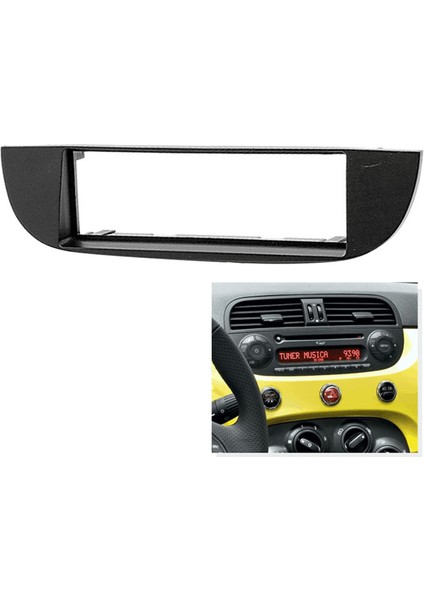Fiat (500) 2007-2015 CD Trim Kurulum Çerçeve Kiti Için Tek Din Araba Dvd/cd Radyo Stereo Ön Panel Çerçeve Adaptörü Gösterge Paneli Kiti (Yurt Dışından) fiyatları