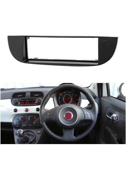 Fiat (500) 2007-2015 CD Trim Kurulum Çerçeve Kiti Için Tek Din Araba Dvd/cd Radyo Stereo Ön Panel Çerçeve Adaptörü Gösterge Paneli Kiti (Yurt Dışından) modelleri