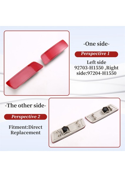 Hyundai Terracan 2.4 2.9 2001-2006 Arka Tampon Lambası Arka Reflektör Lambası 92704-H1550 92703-H1550 (Yurt Dışından) fırsatları